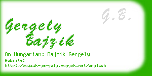 gergely bajzik business card